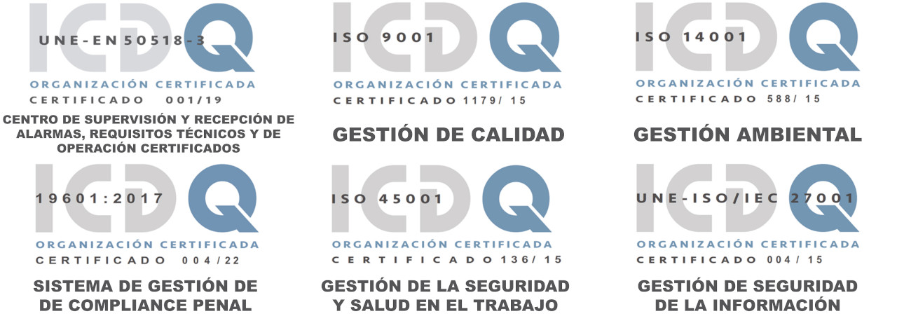 Certificaciones y sellos de calidad de Grupo On Seguridad